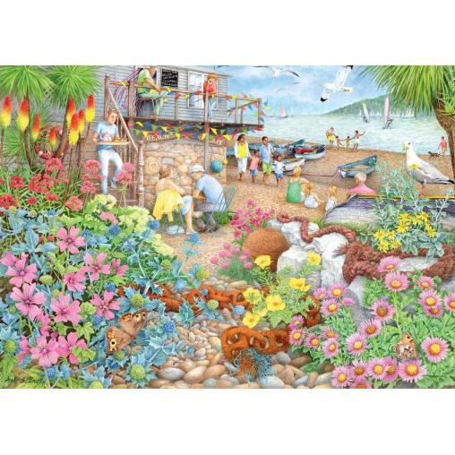 Puzzle Ravensburger Cafetería en la Playa de 1000 Piezas