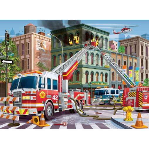 Puzzle Ravensburger Camión de Bomberos XXL de 100 Piezas