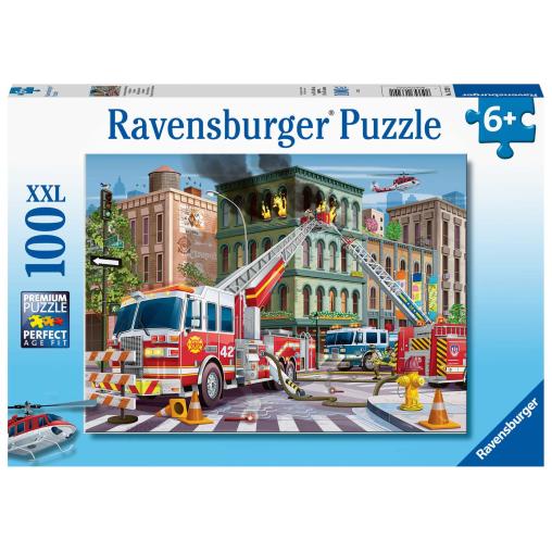 Puzzle Ravensburger Camión de Bomberos XXL de 100 Piezas