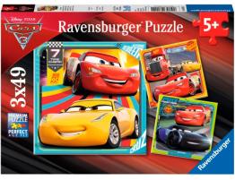 Puzzle Ravensburger Cars 3 de 3 x 49 Piezas