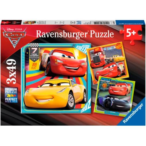 Puzzle Ravensburger Cars 3 de 3 x 49 Piezas