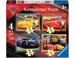 Puzzle Ravensburger Cars 3 Progresivo de 12+16+20+24 Piezas