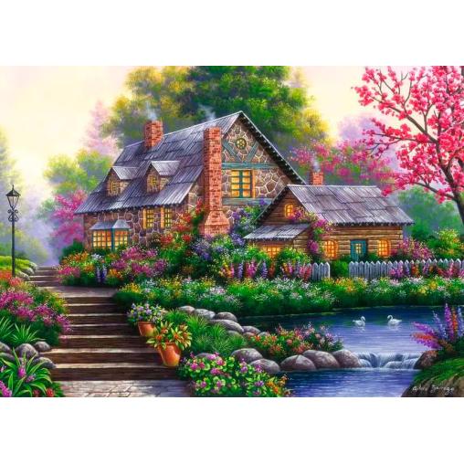 Puzzle Ravensburger Casa de Campo Romántica de 1000 Piezas