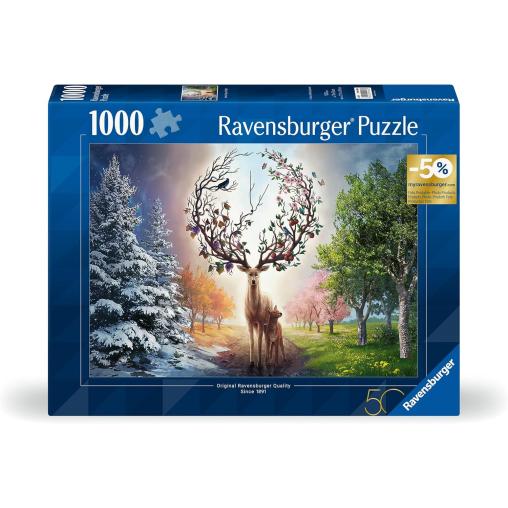 Puzzle Ravensburger Ciervo Mágico y las Cuatro Estaciones 1000 P