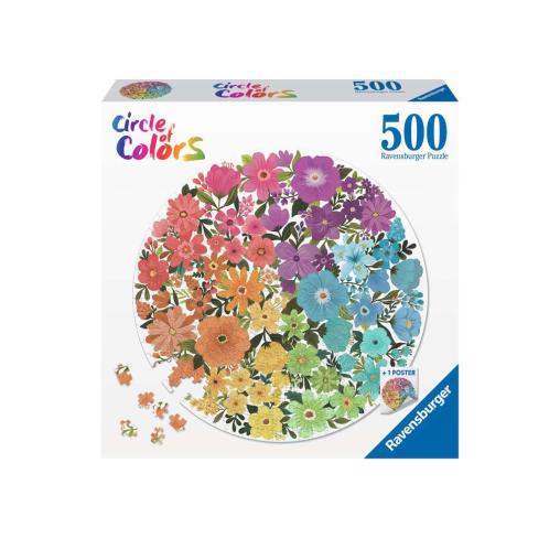 Puzzle Ravensburger Circular Flores de 500 Piezas