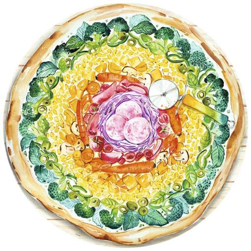 Puzzle Ravensburger Circular Pizza 500 Piezas