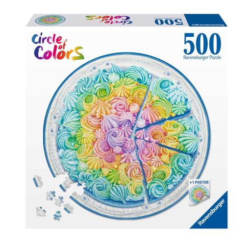 Puzzle Ravensburger Circular Rainbow Cake de 500 Piezas