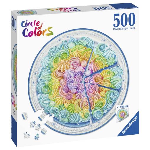 Puzzle Ravensburger Circular Rainbow Cake de 500 Piezas