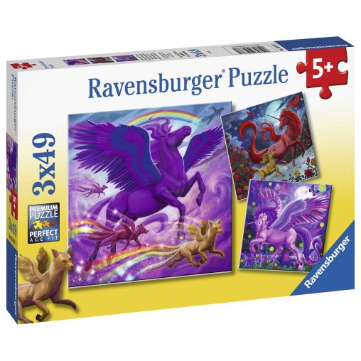 Puzzle Ravensburger Criaturas Mitológicas de 3x49 Piezas