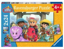 Puzzle Ravensburger Dino Ranch de 2x24 Piezas