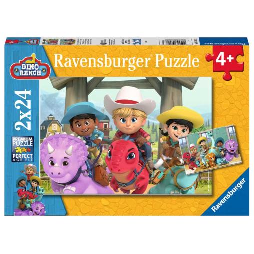 Puzzle Ravensburger Dino Ranch de 2x24 Piezas