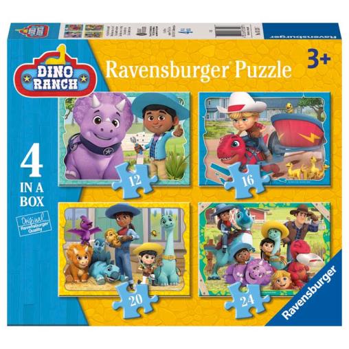 Puzzle Ravensburger Dino Ranch Progresivo de 12+16+20+24 Piezas