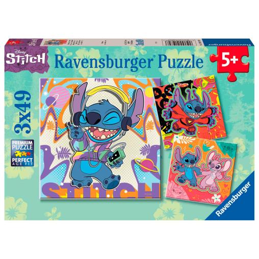 Puzzle Ravensburger Disney Stitch de 3x49 Piezas