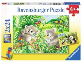 Puzzle Ravensburger Dulces Koalas y Pandas de 2x24 Piezas