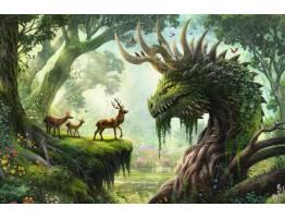 Puzzle Ravensburger El Dragón del Bosque Despierta de 3000 Pzs