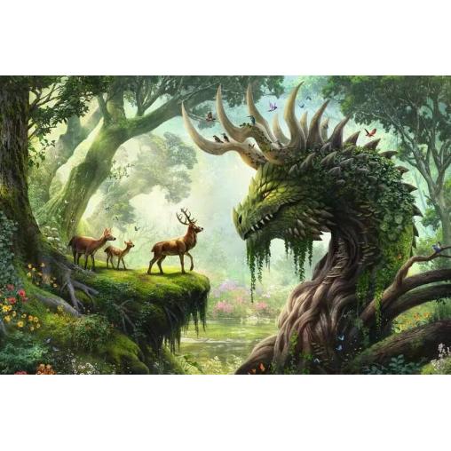 Puzzle Ravensburger El Dragón del Bosque Despierta de 3000 Pzs