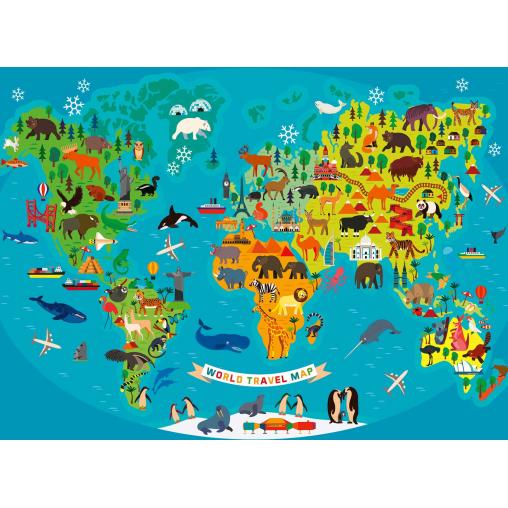 Puzzle Ravensburger El Globo de los Animales XXL de 150 Piezas