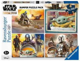 Puzzle Ravensburger Star Wars El Mandaloriano de 4 x 100 Pzs