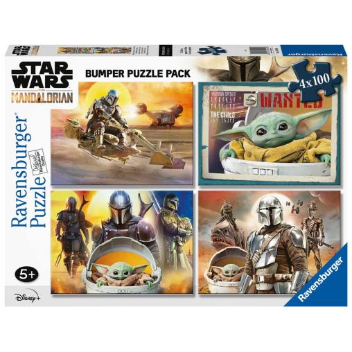 Puzzle Ravensburger Star Wars El Mandaloriano de 4 x 100 Pzs