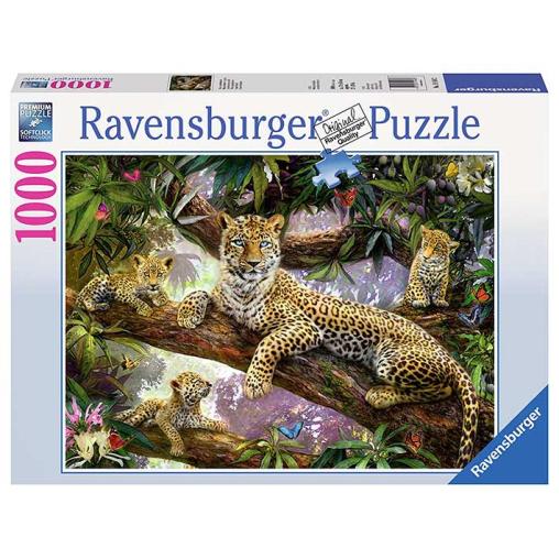 Puzzle Ravensburger Familia de Leopardos de 1000 Piezas