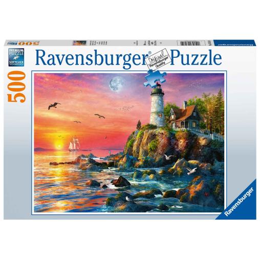 Puzzle Ravensburger Faro al Atardecer de 500 Piezas