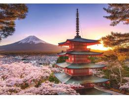 Puzzle Ravensburger Flores de Cerezo del Monte Fuji de 1000 Pie