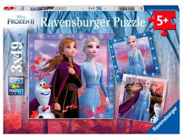 Puzzle Ravensburger Frozen 2, de 3x49 Piezas