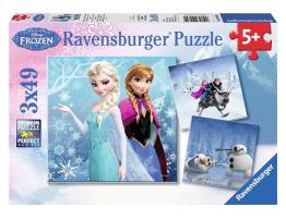 Puzzle Ravensburger Frozen Aventuras en el Reino Helado 3x49 Pi