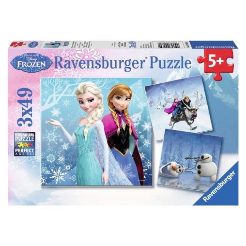 Puzzle Ravensburger Frozen Aventuras en el Reino Helado 3x49 Pi