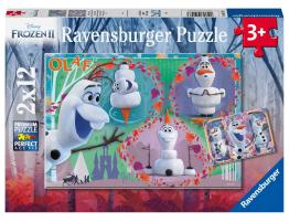 Puzzle Ravensburger Frozen Olaf de 2x12 Piezas