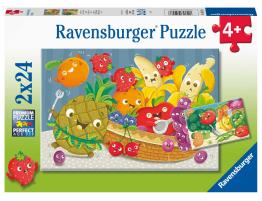 Puzzle Ravensburger Frutas y Verduras Alegres de 2x24 Piezas