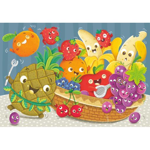 Puzzle Ravensburger Frutas y Verduras Alegres de 2x24 Piezas