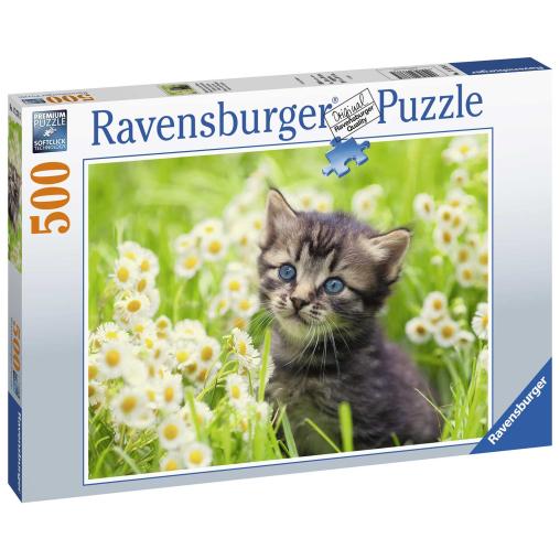 Puzzle Ravensburger Gatito en el Prado de 500 Piezas