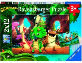 Puzzle Ravensburger Gigantosaurus de 2x12 Piezas