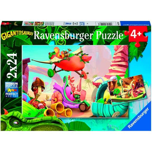 Puzzle Ravensburger Gigantosaurus de 2x24 Piezas