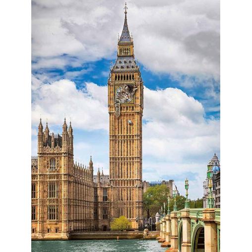 Puzzle Ravensburger Gracioso Gato en el Big Ben de 1500 Pzs