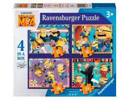 Puzzle Ravensburger Gru y Minions Progresivo de 12+16+20+24 Pzs