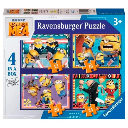 Puzzle Ravensburger Gru y Minions Progresivo de 12+16+20+24 Pzs