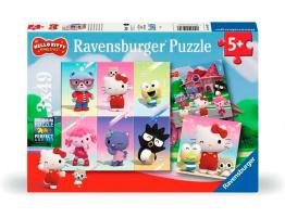 Puzzle Ravensburger Hello Kitty de 3x49 Piezas