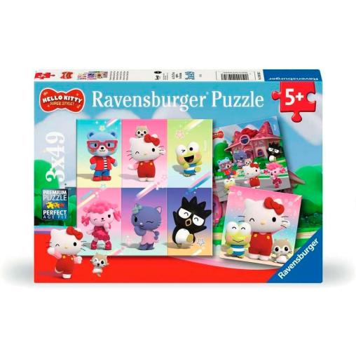 Puzzle Ravensburger Hello Kitty de 3x49 Piezas