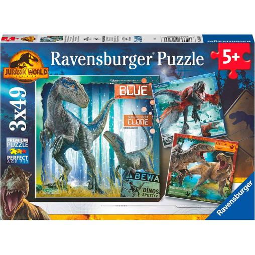 Puzzle Ravensburger Jurassic World Dominion de 3x49 Piezas