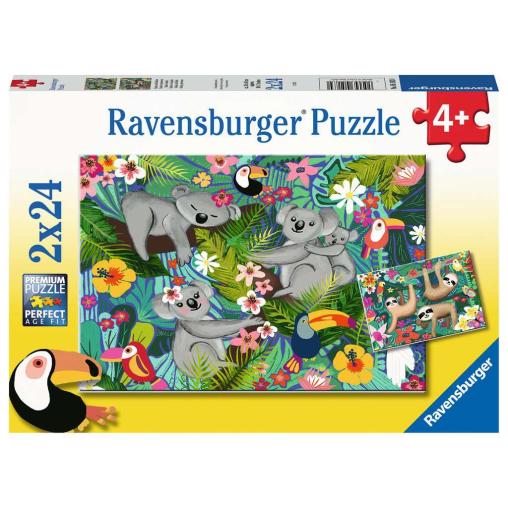 Puzzle Ravensburger Koalas y Perezosos de 2x24 Piezas