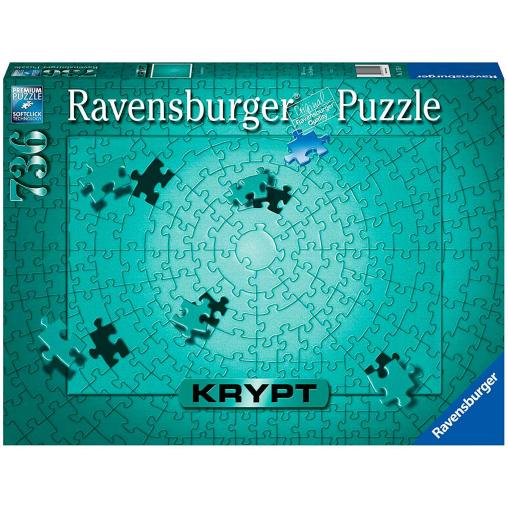 Puzzle Ravensburger Krypt Verde, Menta Metalizada de 736 Piezas