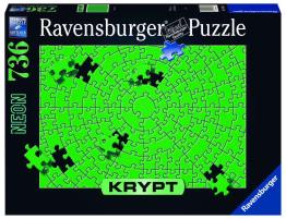 Puzzle Ravensburger Krypt Verde Neón de 736 Piezas