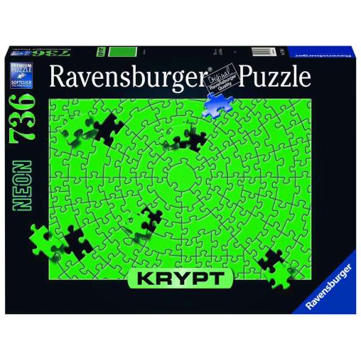 Puzzle Ravensburger Krypt Verde Neón de 736 Piezas