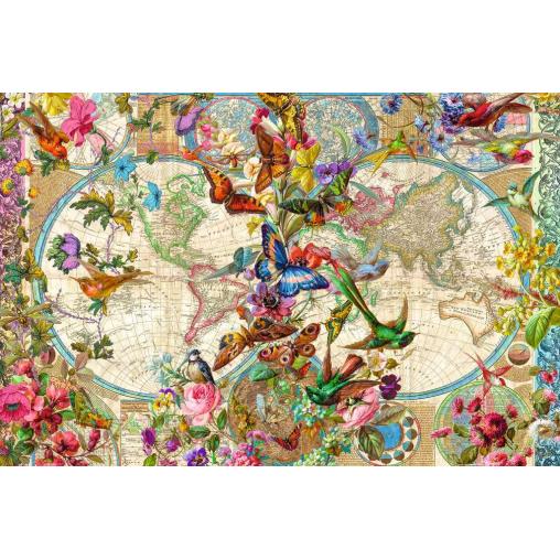 Puzzle Ravensburger Mapa Mundial de Flora y Fauna de 3000 Pieza