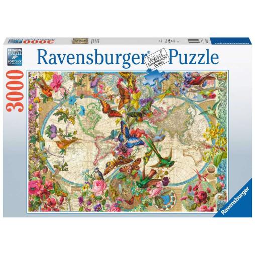 Puzzle Ravensburger Mapa Mundial de Flora y Fauna de 3000 Pieza