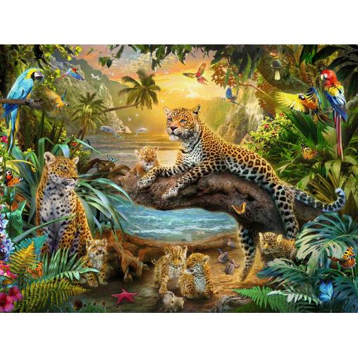 Puzzle Ravensburger Leopardos en la Selva de 1500 Piezas