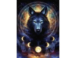 Puzzle Ravensburger Lobo Negro Fosforescente de 500 Piezas