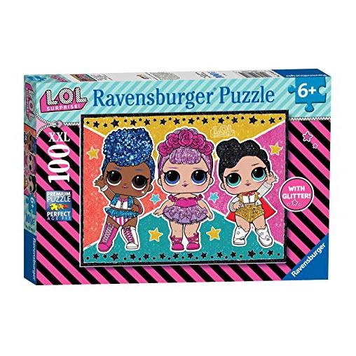 Puzzle Ravensburger LOL Estrellas y Brillantina XXL de 100 Pzs